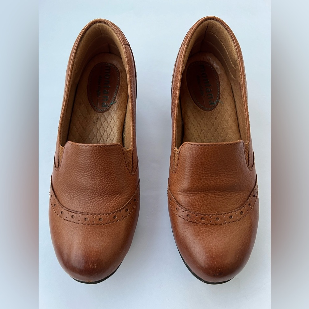 MONTANA Artisan Crafted Ryann Loafers Women's Size 7 Medium Tan Leather Slip On